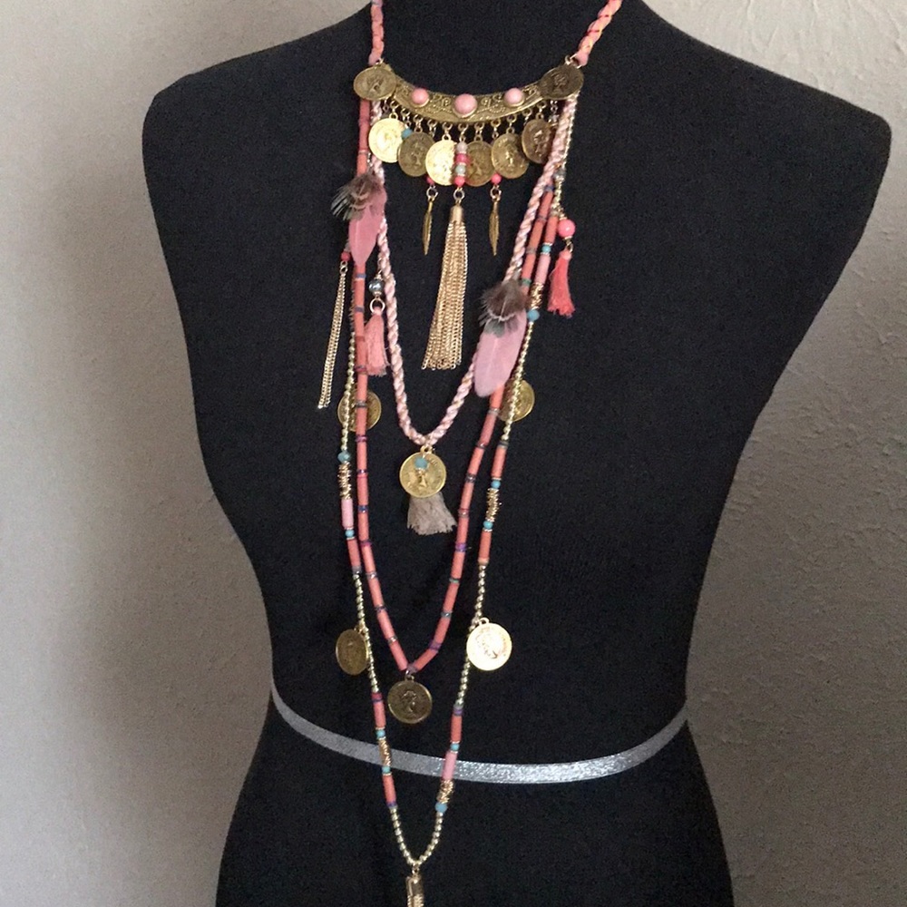 💕🧡Armenian/Festival Style Necklace pinks - Picture 2 of 5